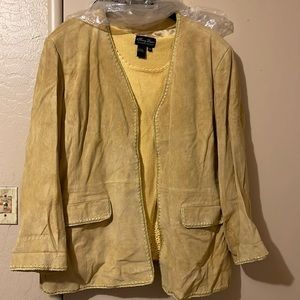 2 piece suede jacket and top